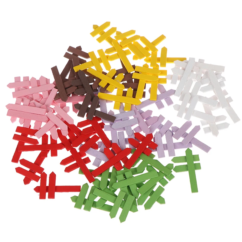 

Миниатюрный деревянный изгородь, 10 шт., садовый декор, украшение, горшок для растений, микро бонсай для пейзажа, кукольный домик для творчест...