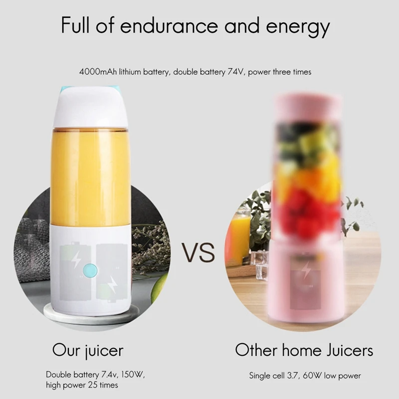 

Mini Portable Juicer Orange USB Electric Mixer Fruit Smoothie Blender for Machine Personal Food Processor Maker