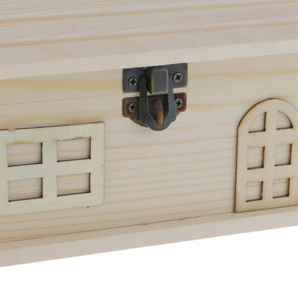 Чехол для хранения ювелирных изделий из простого дерева кукольного домика | Дом и