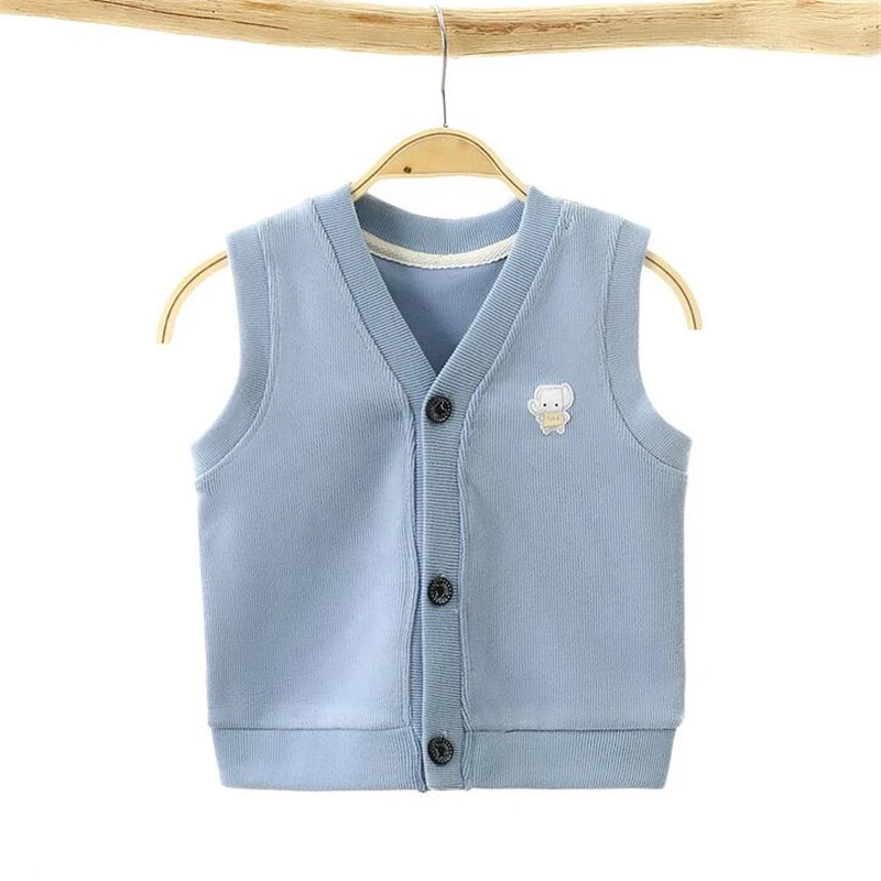 Детский жилет вязаный свитер Осенняя детская куртка из От 1 до 5 лет хлопка без