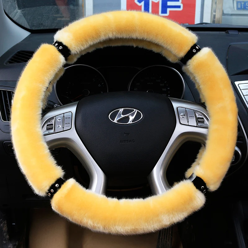 Длинный плюшевый зимний телефон теплый пушистый чехол на Автомобильное рулевое