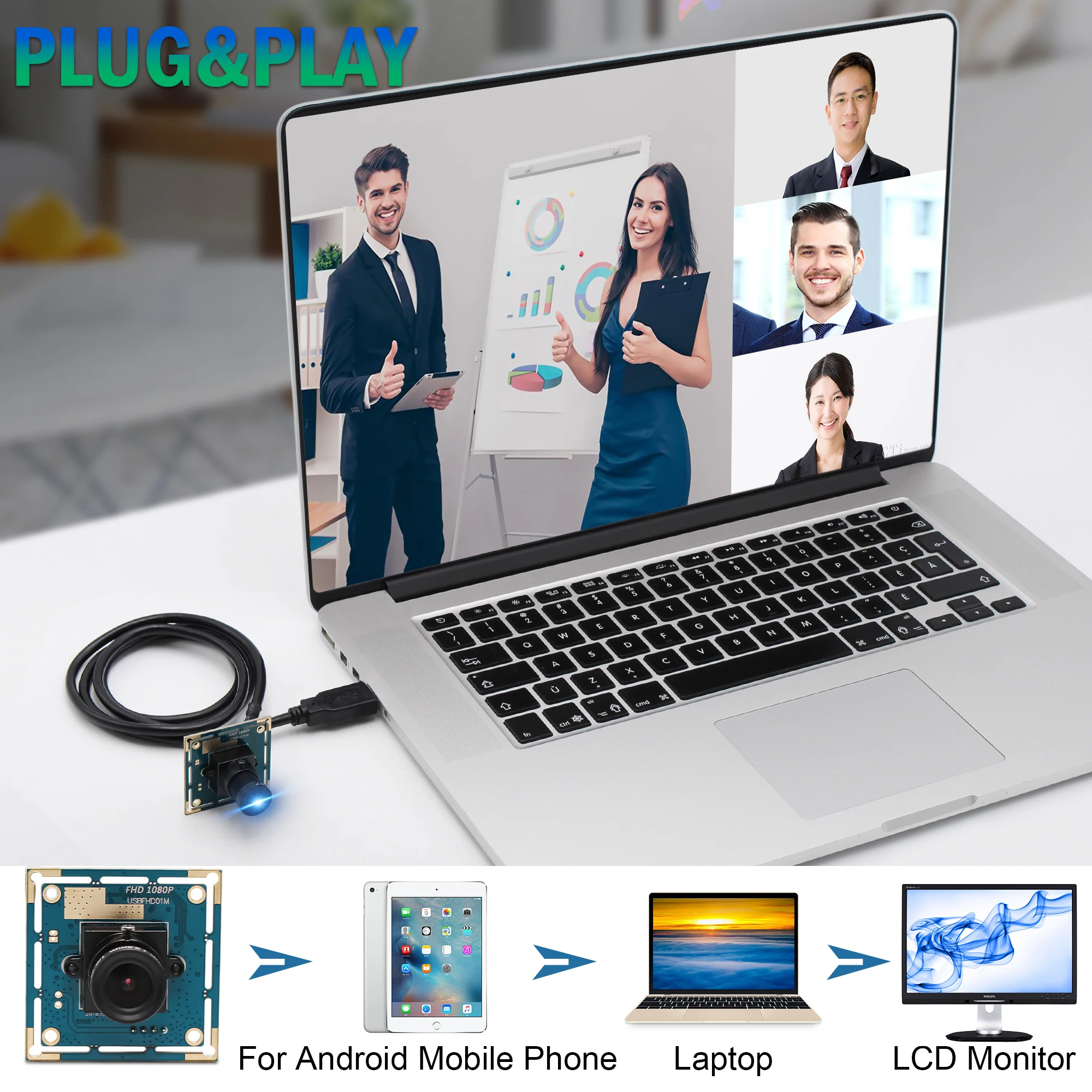 2 МП Full HD OV2710 OEM MJPEG 30fps/60fps Cmos Бесплатный драйвер 1080p usb плата модуль камеры с
