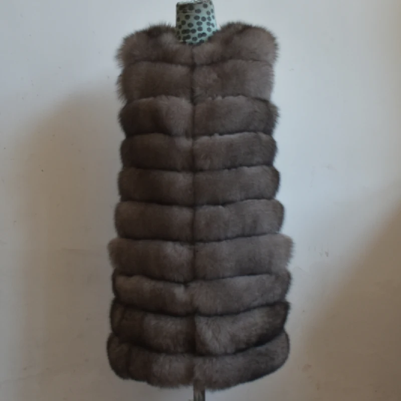 Mink Coats Women Vest 2020 Winter Top Fashion Fur Coat Elegant Thick Warm Outerwear Fox Fur Jacket Free Shipping