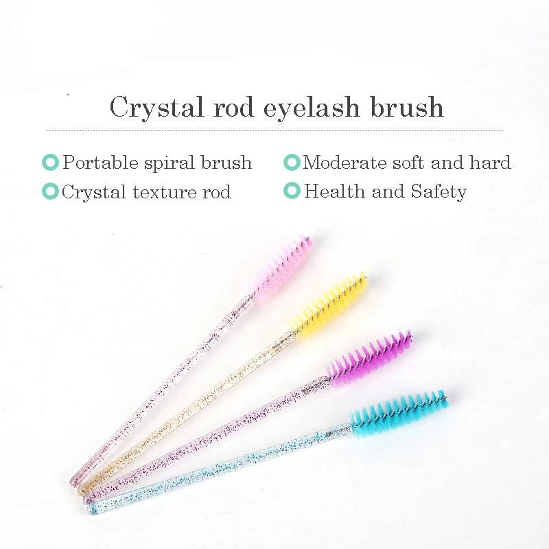 50/100Pcs Wimpern Pinsel Reusable Augenbraue Pinsel Mascara Wands Applikator Pinsel Wimpern Kamm Pinsel Spooler Make-Up Pinsel – Detail 6