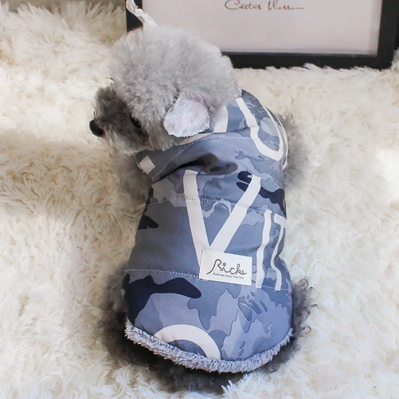 Камуфляжная куртка для маленьких собак теплая зимняя одежда чихуахуа Йорков