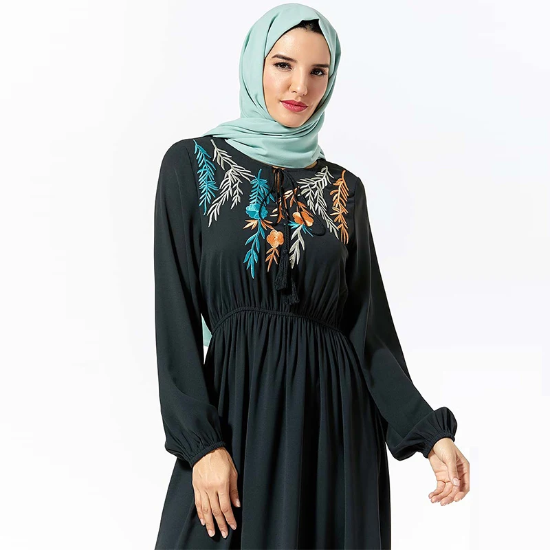 Новое мусульманское платье в дубайском стиле мусульманская Турция элегантное
