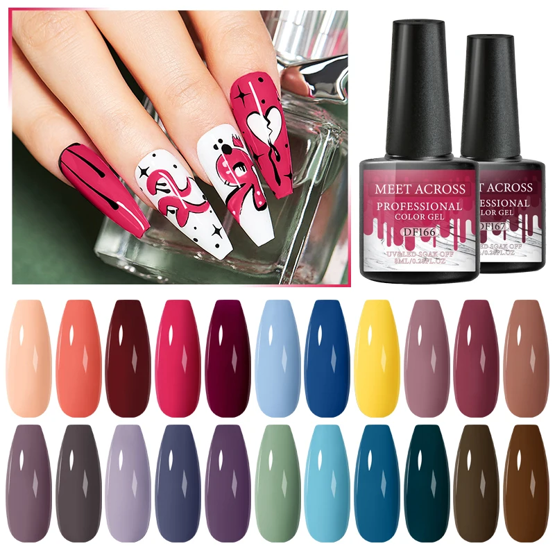 Встречаются по всей 8 мл ногтей Гель лак осенне зимние Цвет длительный гибридный