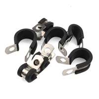 10pcs cable clamp stainless pipe clamp plastic metal clamp functional durable rubber cushioned insulated clamps for car