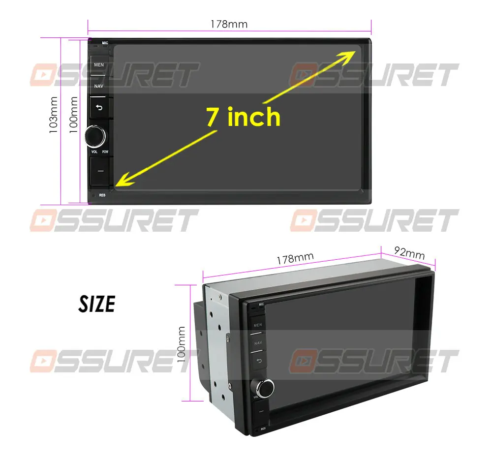 double 2 android 10 quad core din car multimedia player gps navigation auto radio universal car no dvd player 2g 32g wifi 4g free global shipping