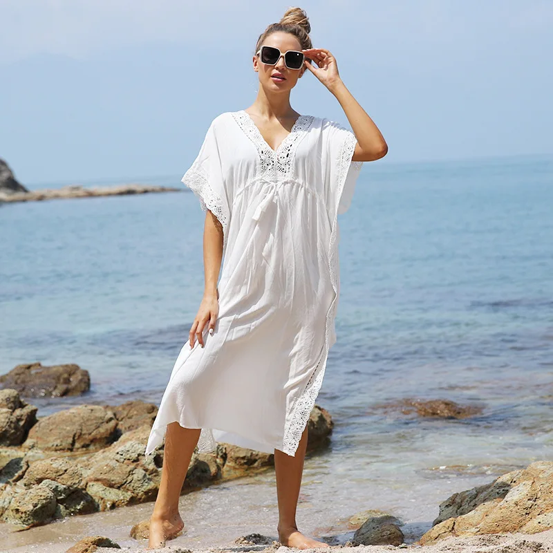 

Women Beach Cover Ups Sun Plus Size Swimwear Up Dress Tunic Swimsuits Playa Trendy Women's Pareo Saida De Praia Feminino 2020