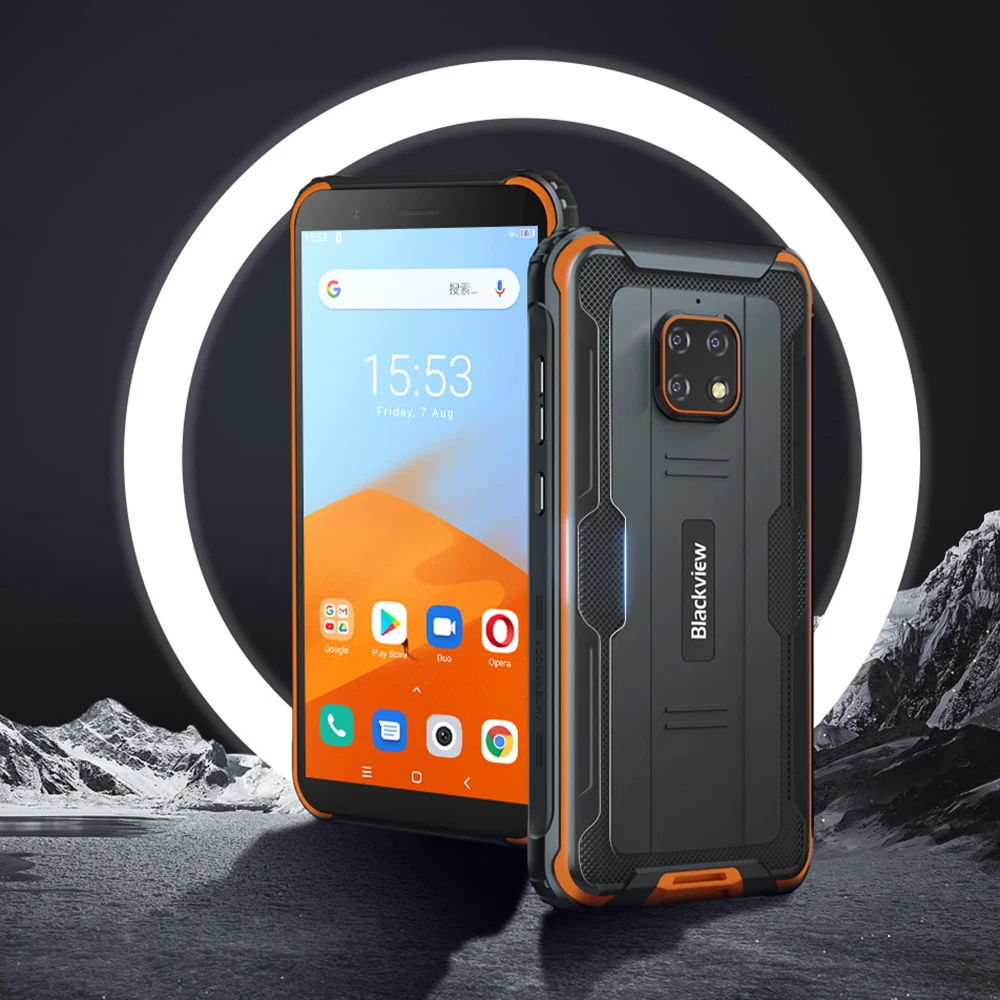Blackview BV4900 IP68 Waterproof Smartphone Android 10 NFC Cellphone  5.7'' inch 3GB+32GB 5580mAh Rugged Mobile Phone