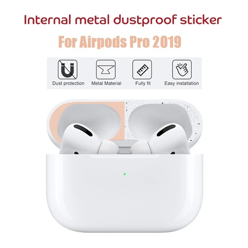Металлическая Пылезащитная защита наклейки наушник чехол для Apple Airpods Pro 3
