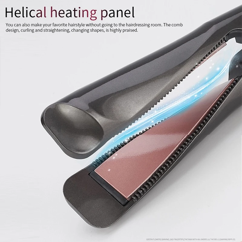 

2 in 1 Hair Curler Hair Straightener Twist Straightening Flat Iron With LCD Digital Display Tourmaline Ceramic Hair Curling Iron