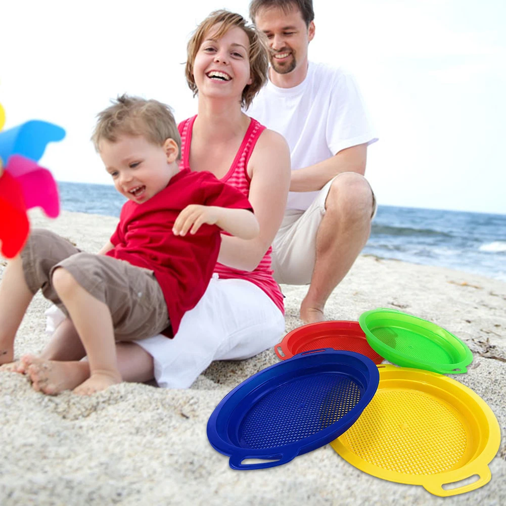 

4 Pack/Set Summer Stop Beach Sand Sifter Sieves Toy for Children Kids Boys Girls Funny Toy eco friendly