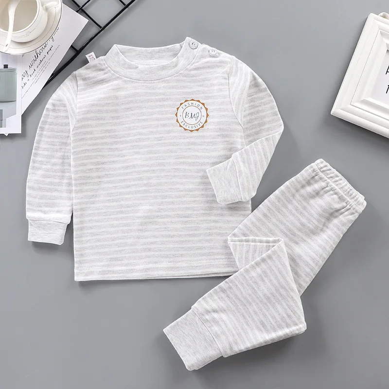 

CHILDREN'S Underwear Suit Autumn Clothing New Style BOY'S Girls Long Sleeve Thermal Underwear Piece Baby Homewear Set