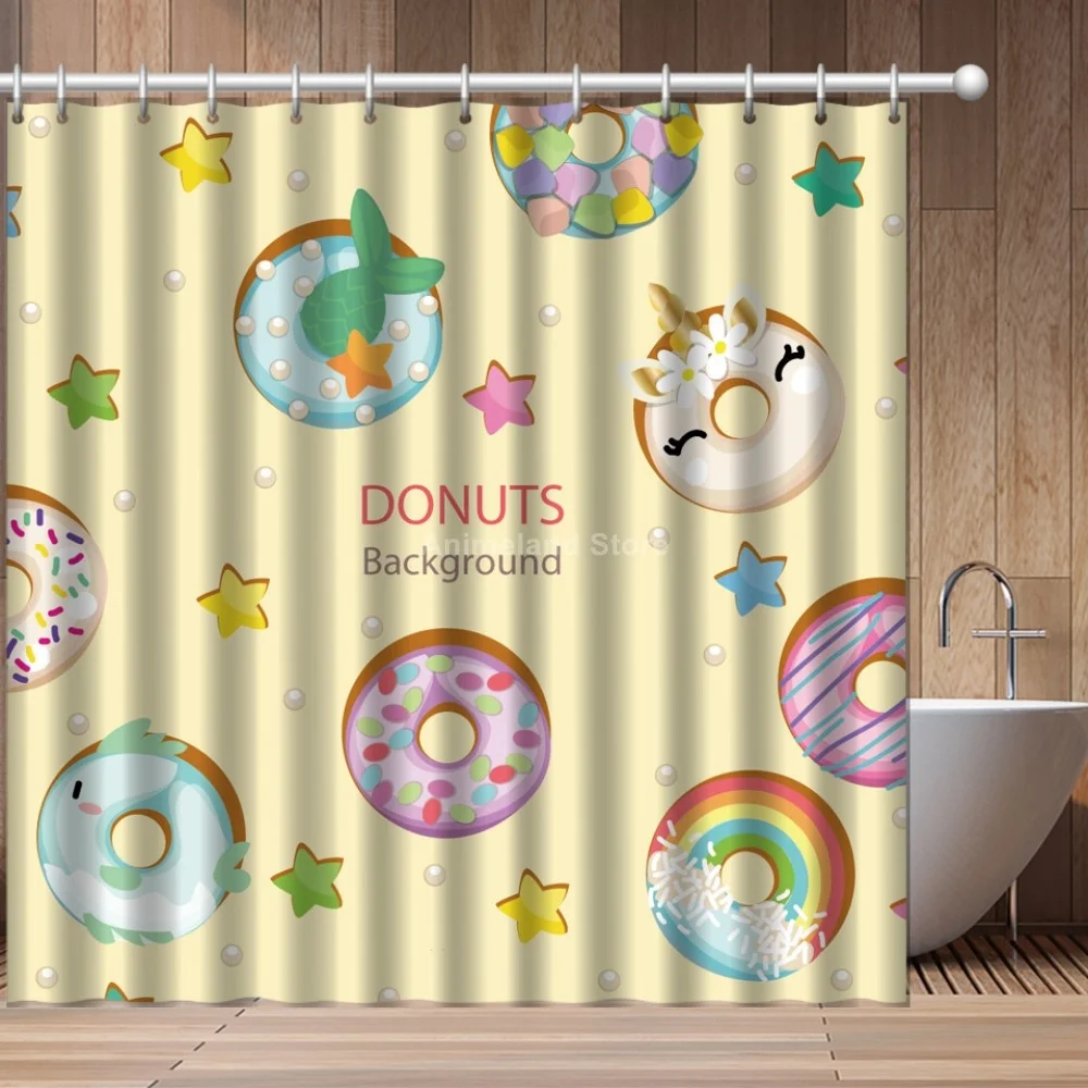 Радужный Единорог симпатичная 3d-занавеска для душа с принтом животных комплект