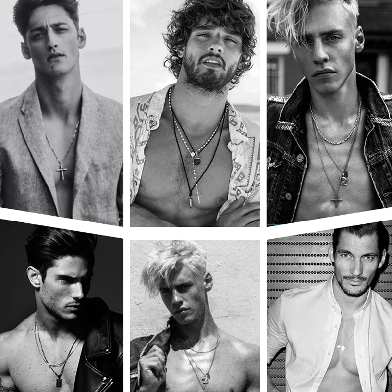 Титановая сталь панк хип хоп подвеска в виде звезды Мужская цепочка винтажное