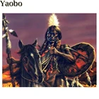 Алмазная 5D картина сделай сам, картины с изображением индийского воина, лошади, вышивка крестиком, алмазная вышивка, квадратная мозаика, стразы, Рождественский подарок