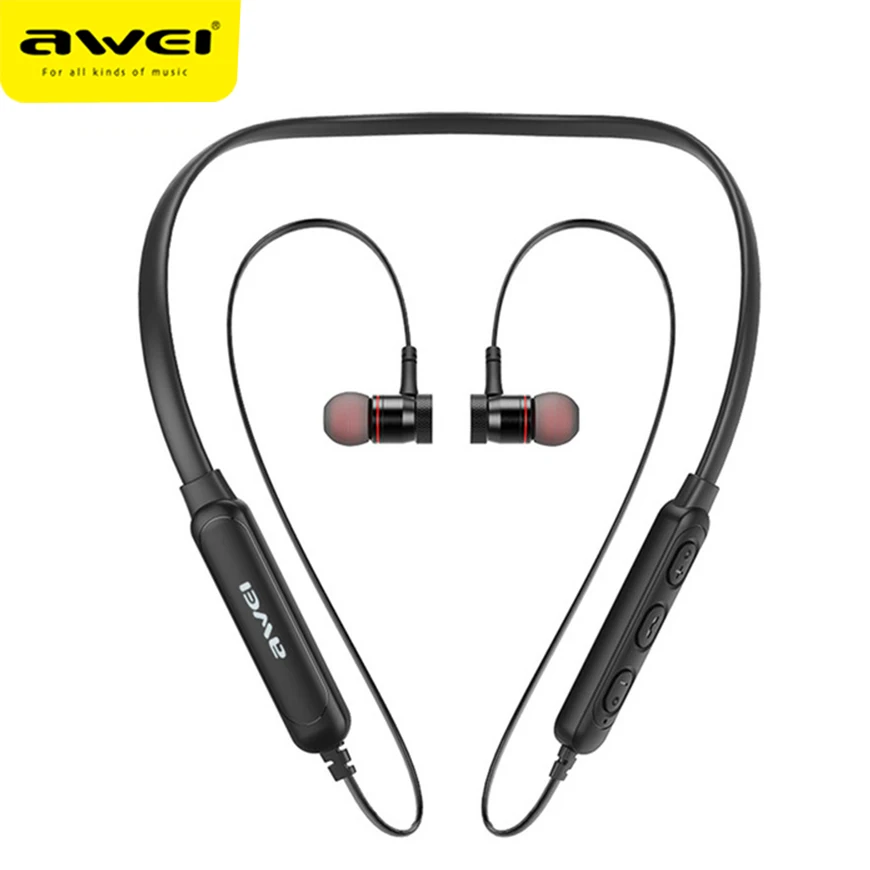 Беспроводные Bluetooth Наушники AWEI G10BL 3D стереонаушники спортивные наушники с