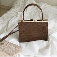 high quality womens messenger bag luxury crocodile patternladies shoulder bags female tote purse handbags large square clip bag