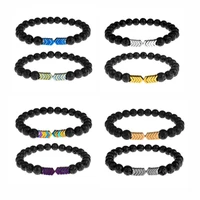 fashion bracelet energy bracelet multi color black natural stone anti fatigue