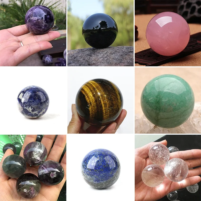 

Natural Crystal Ball Polished Very Beautiful Reiki Healing 20mm-30mm Stones and Aura Energy Crystals Spirituality Treatment