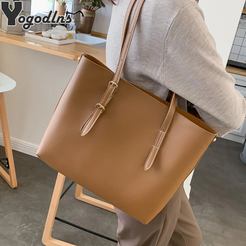 Сумка-тоут женская из экокожи дизайнерский саквояж на плечо модная сумочка