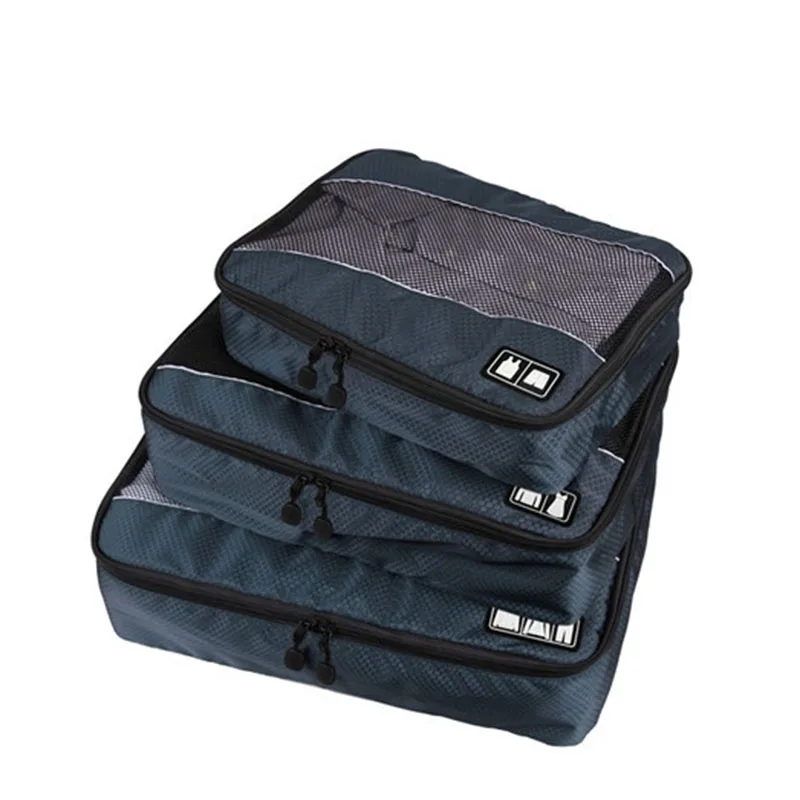 

3 Pcs/Set Clothing Packing Cubes Travel Bag for Shirts Pants Garment Bags Luggage Organizers Necessaire