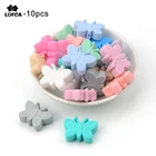 10 шт., силиконовые бусины-прорезыватели для зубов