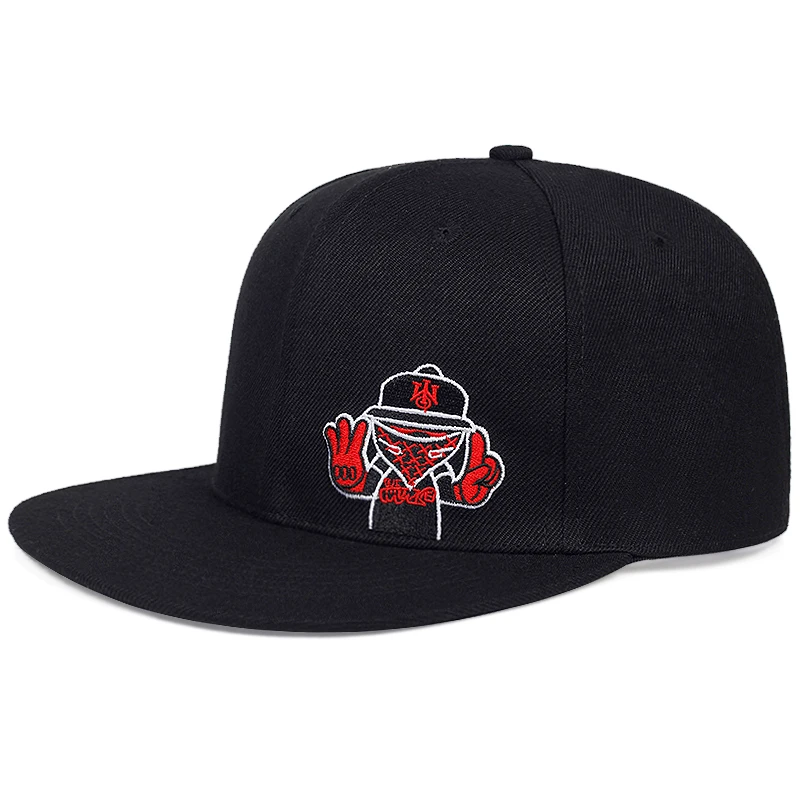 Бейсболка в стиле хип хоп с вышивкой жестами|Мужские бейсболки| |