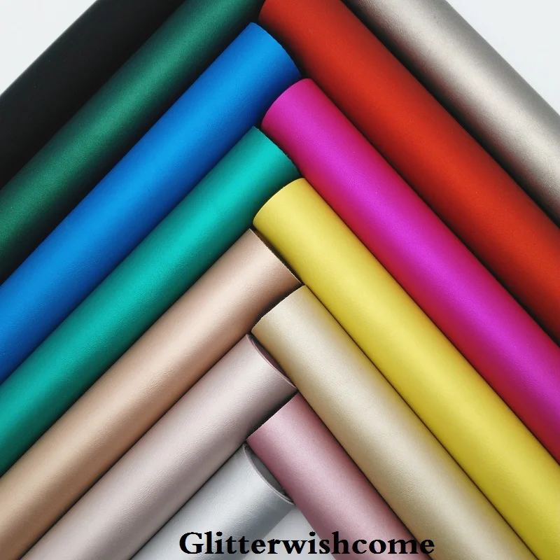 Винил Glitterwishcome размера A4 21 х29 см для бантов светящаяся гладкая кожаная ткань с