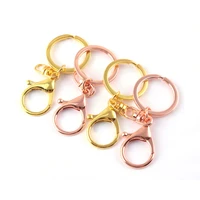 rose gold lobster clasp key ring split rings gold swivel snap clasp lanyard snap hook spring clip bag keychain diy backpack hand