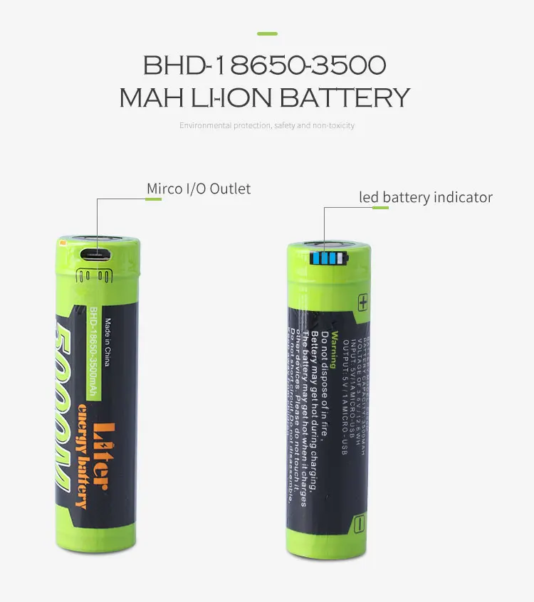 Liter energy battery Power bank 4 LED Indicator USB 5000M 18650 3.7V 3500mAh Intelligence Li-ion Rechargeable Battery