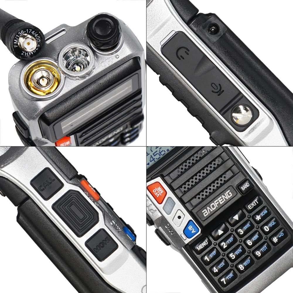 Новая трехдиапазонная рация Baofeng UV 5R Pro VHF UHF 220 260MHz 2 шт антенна Высокая мощность 8 Вт двухсторонние