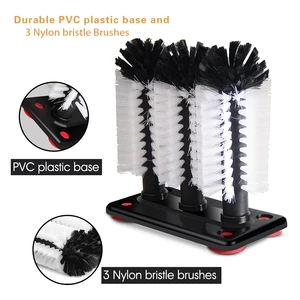 1x3 Brush Head Set Glass Washer Cleaning Brush Cup Bottles Sink Bar Catering Set Kitchen Accessories Cleaning Cup Brush