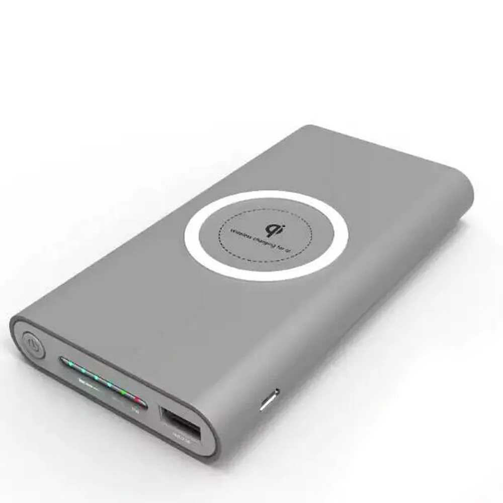 Портативный внешний USB аккумулятор 10000 мАч и беспроводное зарядное устройство 2 в