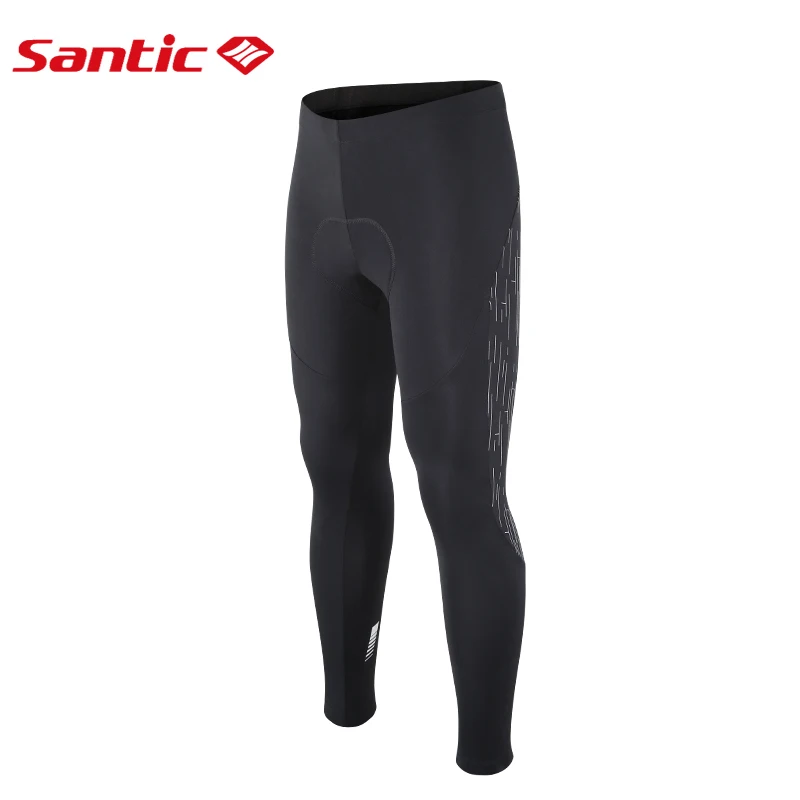 Мужские велосипедные брюки Santic зимние теплые длинные с 4D подушкой