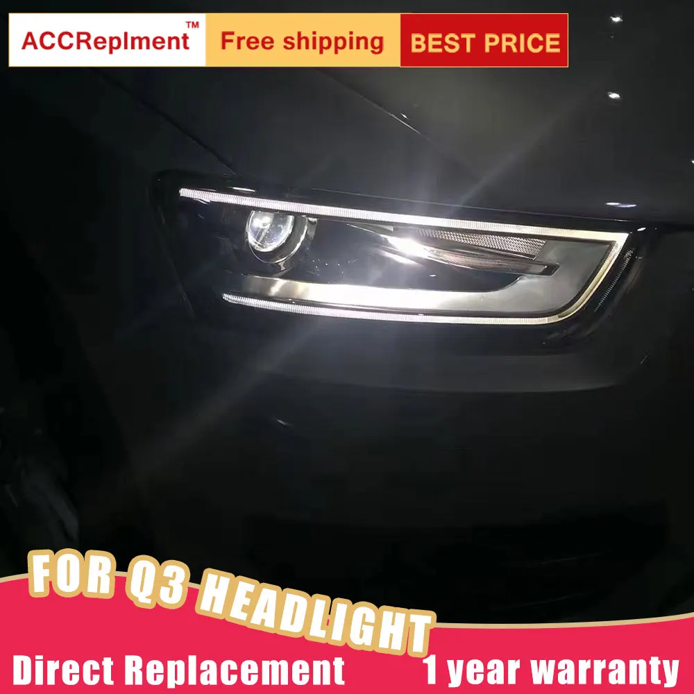 2 шт. светодиодный ные фары для Audi Q3 2013-2015 Автомобильные ангельские глазки