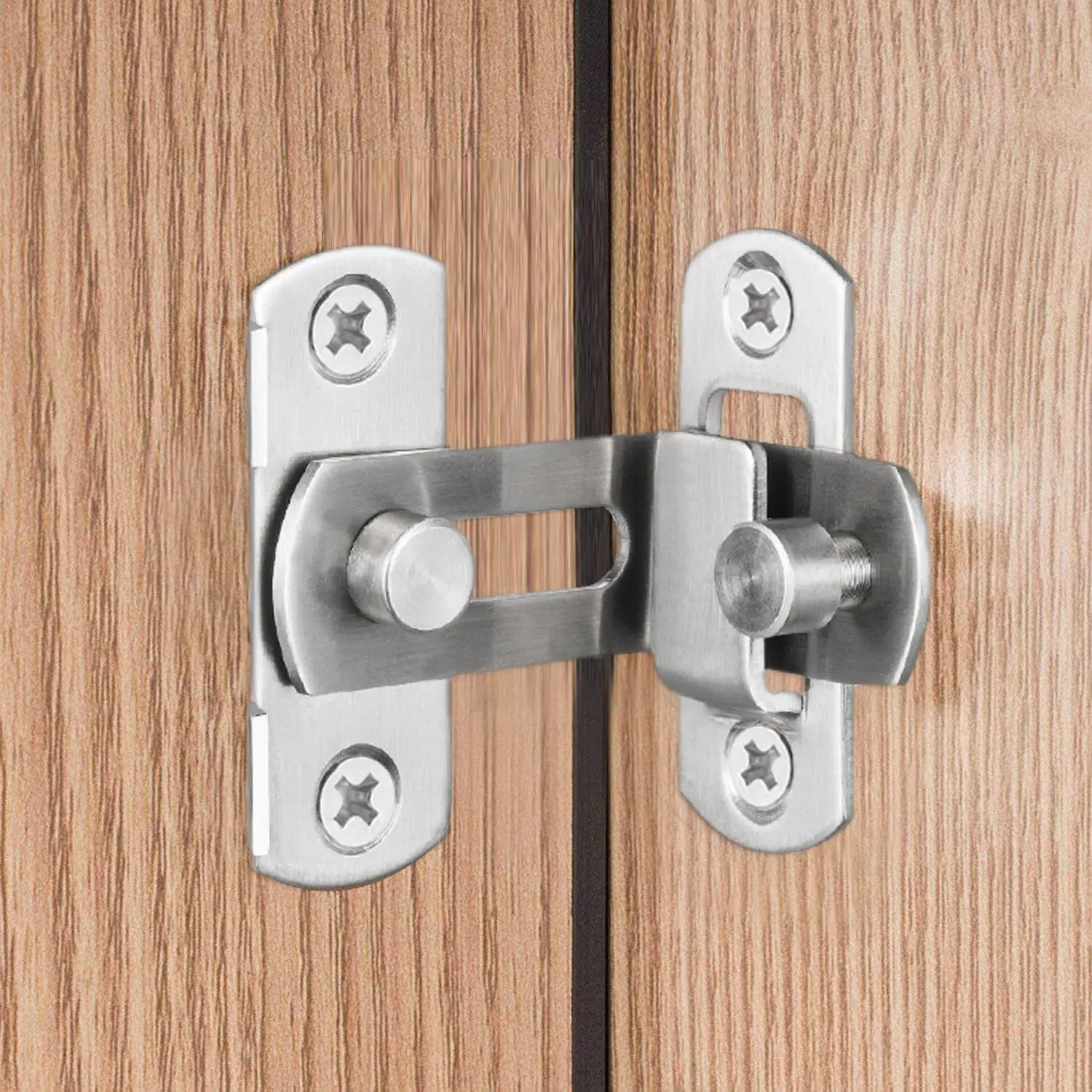 Дверная защелка болт нержавеющая сталь 90 ° ящик шкафа легко монтируется