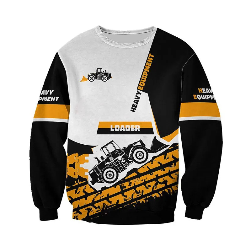 

The most fashionable excavator 3D printing zipper shirt Hoodie casual shirt hip hop Street Sweatshirt