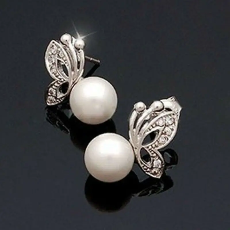 Женские серьги гвоздики с жемчугом|Серьги-гвоздики| |