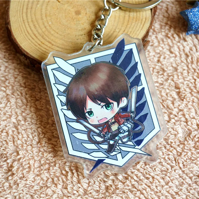 

2021Anime Attack On Titan Key Chains Lovely Couple Backpack Keyring Fashion Desk Decorated Fashion Men Gifts For Keychain
