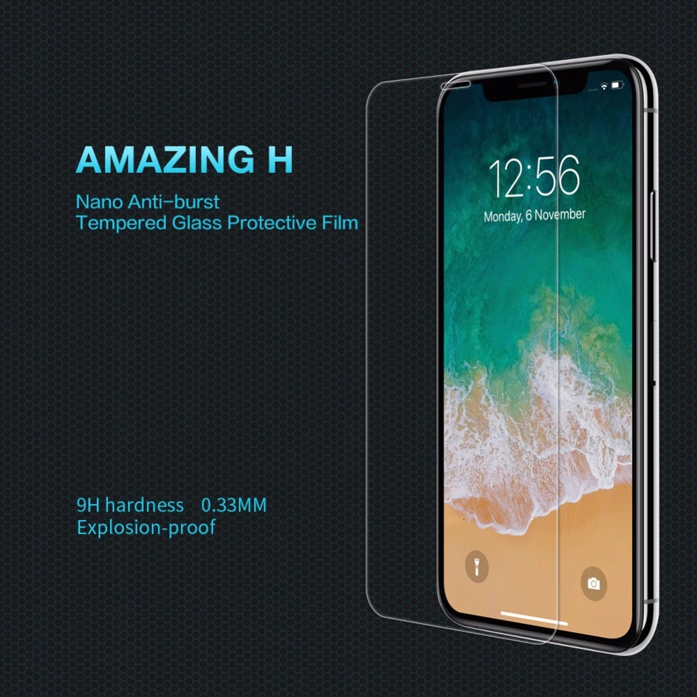 NILLKIN для iPhone 11 Pro Max Защита экрана X XS MAX XR закаленное стекло Amazing H 0 33 мм защитное |