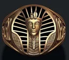 Мужские креативные Изысканный Египетский фараон кольцо моды в готическом стиле, в стиле хип-хоп вечерние ювелирные изделия для панков Кольца Юбилей подарок на день рождения Размеры Us6-13