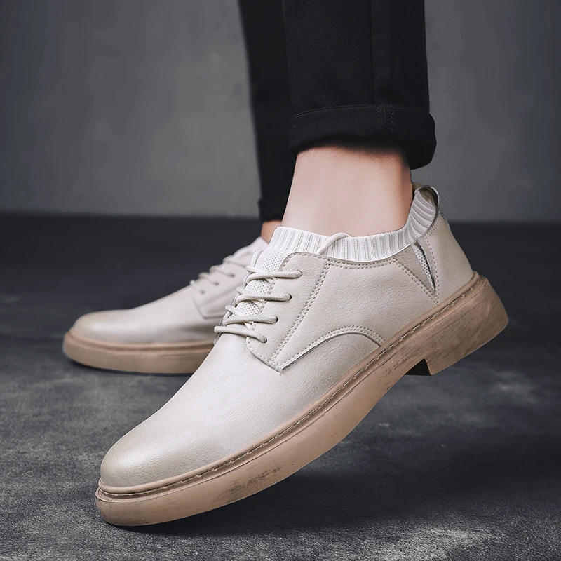 Мужская обувь Обувь из натуральной кожи Модная повседневная для мужчин ручной