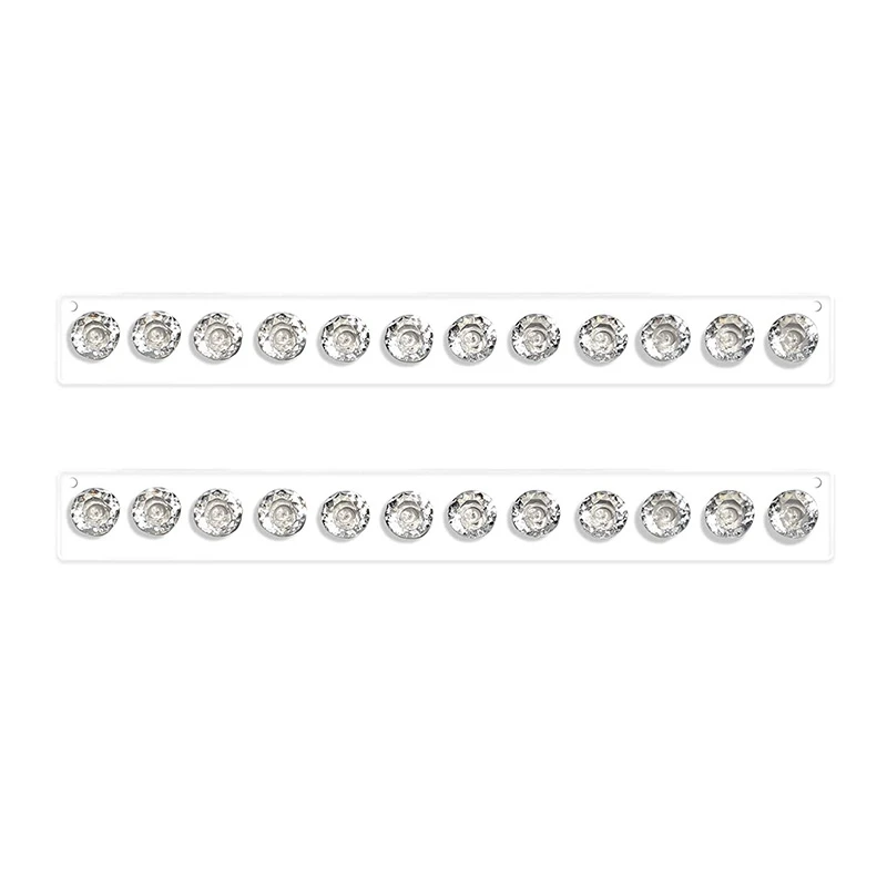 

Necklace Hangers Acrylic Necklaces Holder Wall Mounted Jewelry Organizer Hanging with 12 Diamond Shape Hooks