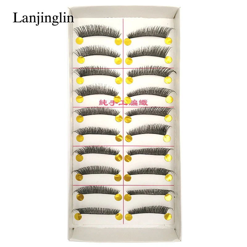 10 пар натуральных длинных ресниц инструмент для наращивания # TW042|lash extension