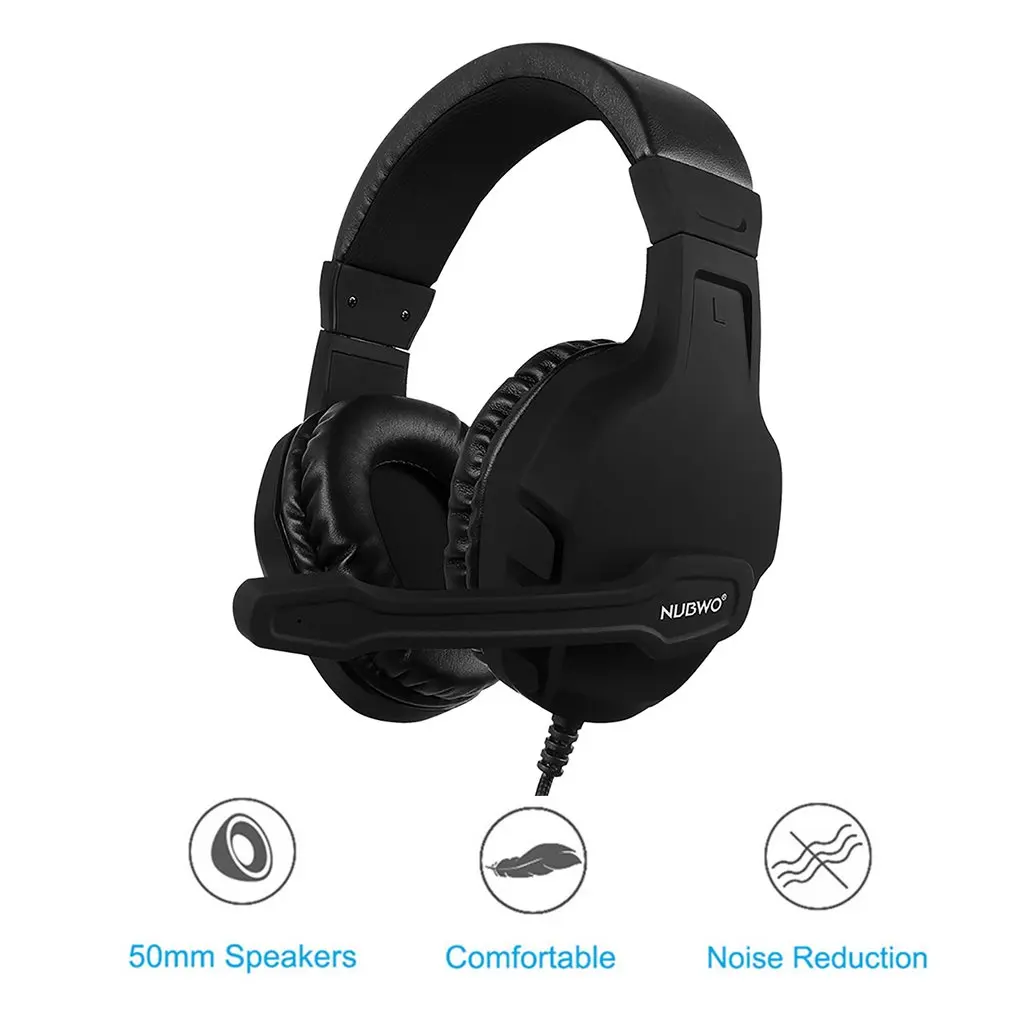 NUBWO/U3D Notebook Gaming Headset Luminous Computer Game Headphones Stereo Non with Microphone | Электроника