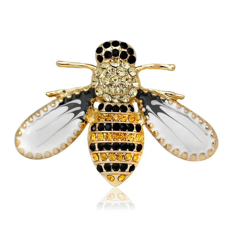 Лидер продаж модная Изысканная брошь в виде пчелы стразы живопись маслом