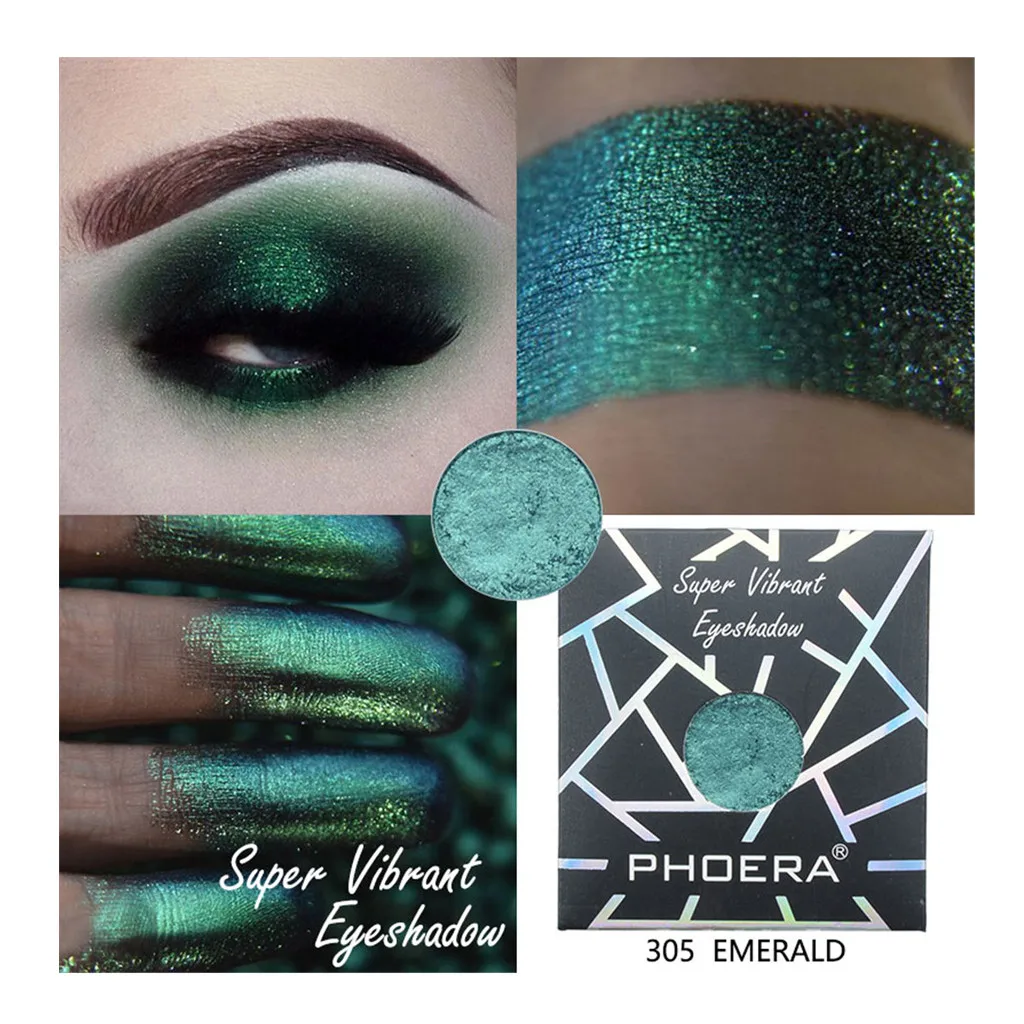 PHOERA Блеск порошок мерцающие цвета теней для век металлик глаз карандаш тени